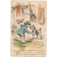Carte postale illustrée  Germaine Bouret
